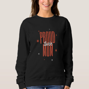 Sudadera Impresión de orgullosa mamá de gemelos Humor de ma