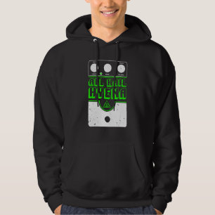 Sudadera Impresión de pedales de distorsión de hiena de gri