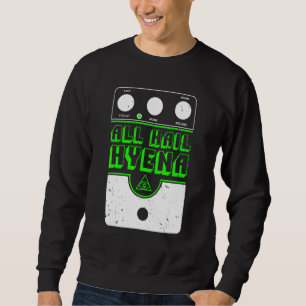 Sudadera Impresión de pedales de distorsión de hiena de gri