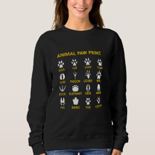 Sudadera Impresión de rutas de animales para animales de to