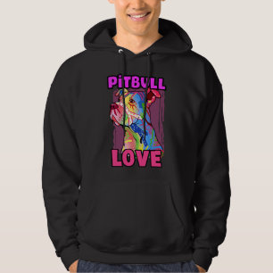 Sudadera Impresión de tira de toro de Pitbull para mujeres