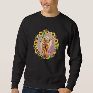 Sudadera Impresión de vaca de ternera de vaca de vaca salva
