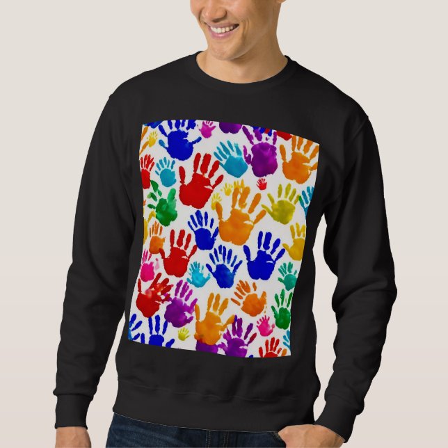 Sudadera Impresión manual colorida (Anverso)