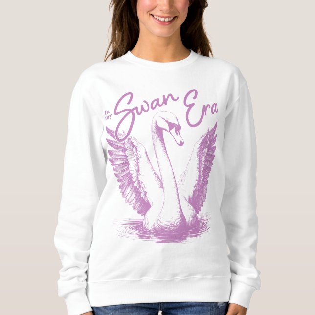 Sudadera Impresión púrpura de la era de Swan (Anverso)