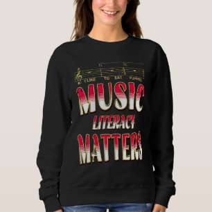 Sudadera Impresionante Alfabetización Musical Me Gusta Come