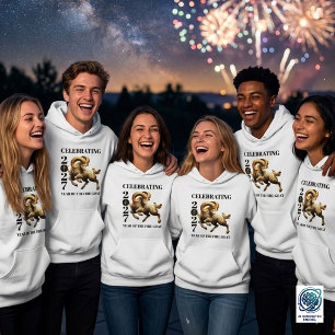 Sudadera Impresionante Año Chino de la Cabra de Fuego Dorad