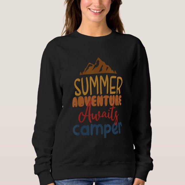 Sudadera Impresionante aventura de verano espera camping (Anverso)