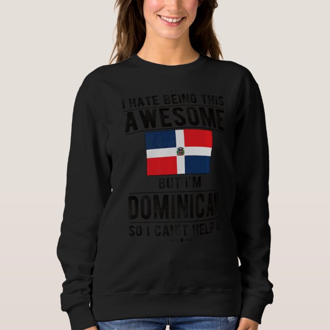 Sudadera Impresionante bandera dominicana Dominica (Anverso)
