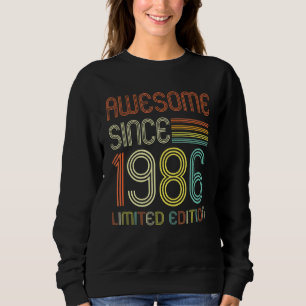 Sudadera Impresionante cosecha vintage desde 1986 36º cumpl