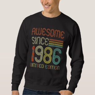 Sudadera Impresionante cosecha vintage desde 1986 36º cumpl