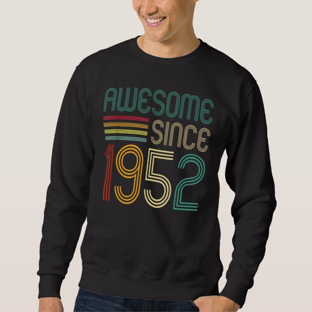 Sudadera Impresionante desde 1952 70 cumpleaños retro (Anverso)