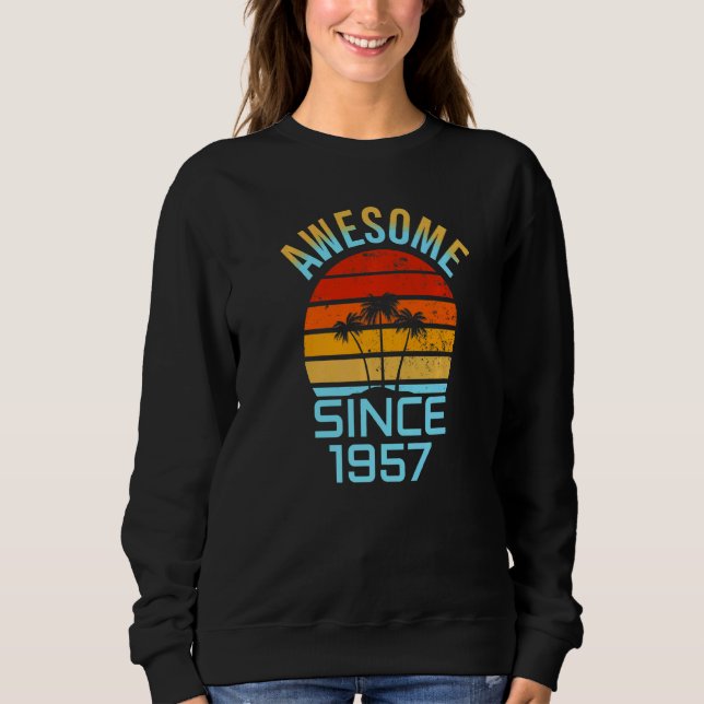 Sudadera Impresionante desde 1957 65º cumpleaños Vintage Su (Anverso)