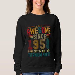 Sudadera Impresionante desde 1958 Vintage 66th Birthday Men