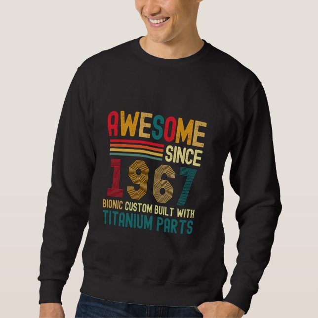 Sudadera Impresionante desde 1967 Vintage 57th Birthday Men (Anverso)