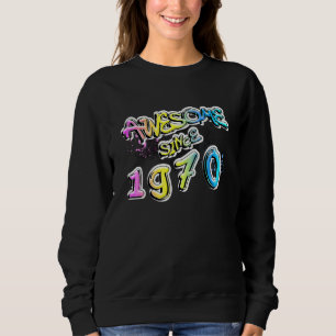 Sudadera Impresionante Desde 1970 Motivo de Grafiti