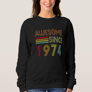 Sudadera Impresionante desde 1974 Vintage 48th Birthday