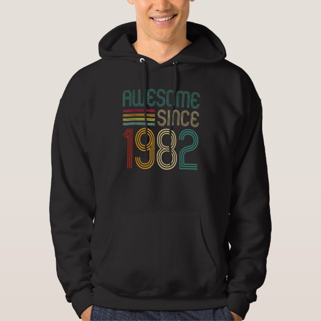 Sudadera Impresionante desde 1982 40 cumpleaños retro (Anverso)