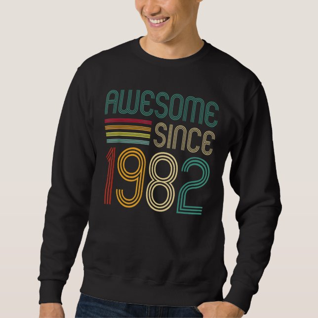 Sudadera Impresionante desde 1982 40 cumpleaños retro (Anverso)