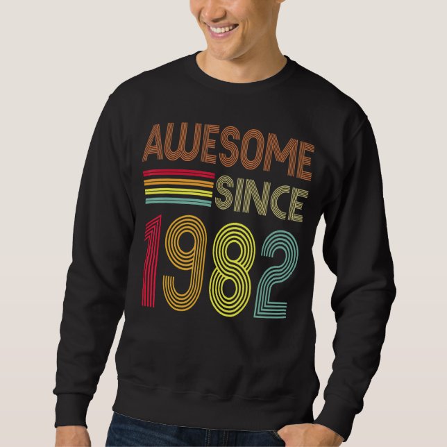 Sudadera Impresionante desde 1982 40 cumpleaños retro (Anverso)