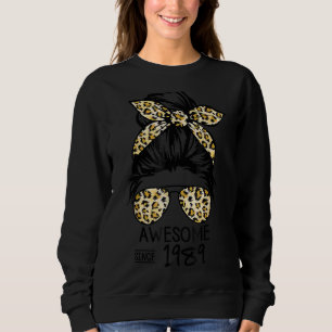 Sudadera Impresionante desde 1989 Mesy Bun Leopard Sunglass