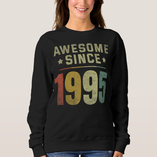 Sudadera Impresionante desde 1995 27º cumpleaños retro de m (Anverso)