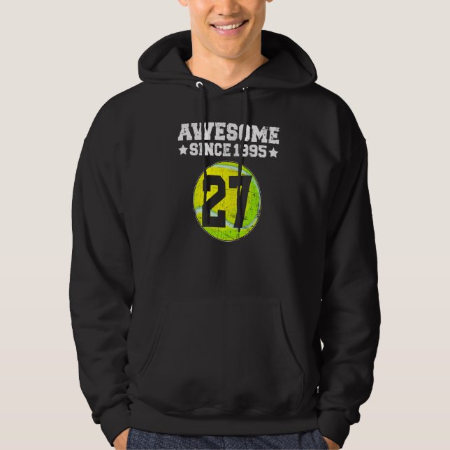 Sudadera Impresionante desde 1995 Tenis 27º cumpleaños 27 a (Anverso)