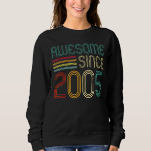 Sudadera Impresionante desde 2005 17 cumpleaños retro