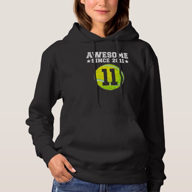 Sudadera Impresionante desde 2011 Tenis 11º cumpleaños 11 a (Anverso)