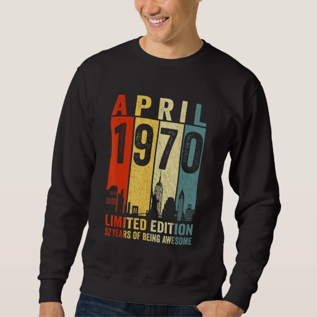 Sudadera Impresionante desde abril de 1970 52ª Renta de Vin (Anverso)