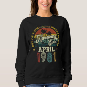 Sudadera Impresionante desde abril de 1981 Vintage 41º cump