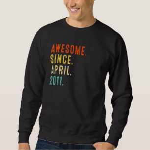 Sudadera Impresionante desde abril de 2011 Vintage 11th Bir