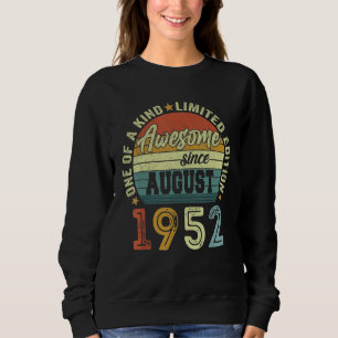 Sudadera Impresionante desde agosto de 1952 70 años de edad