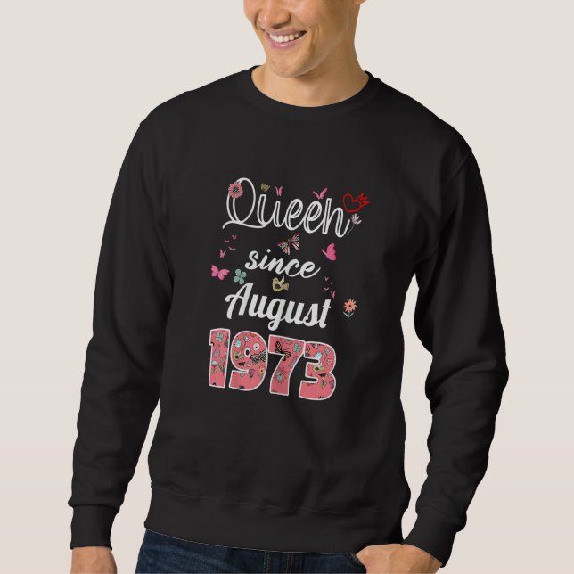 Sudadera Impresionante desde agosto de 1973, las flores de  (Anverso)