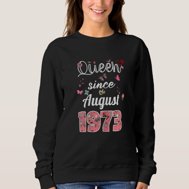 Sudadera Impresionante desde agosto de 1973, las flores de  (Anverso)