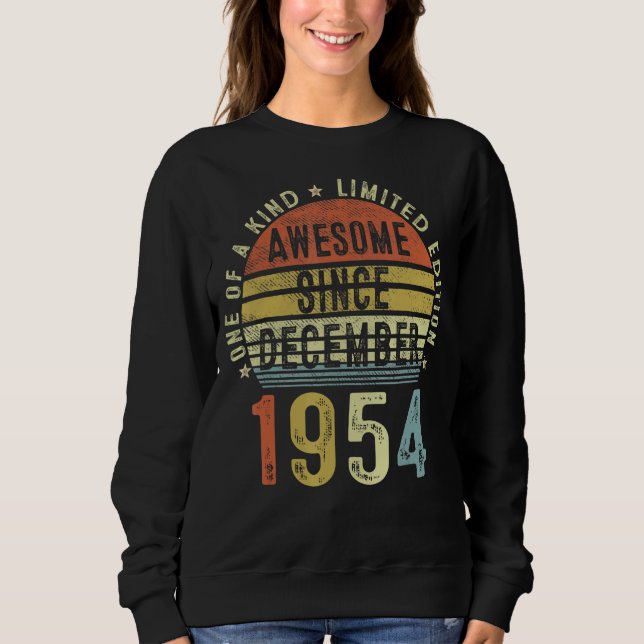 Sudadera Impresionante desde diciembre de 1954 68 años de e (Anverso)
