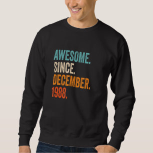 Sudadera Impresionante desde diciembre de 1988 34º cumpleañ
