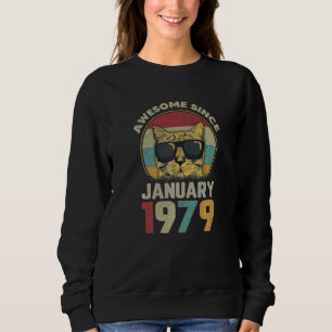 Sudadera Impresionante desde enero de 1979 43º gato de cump