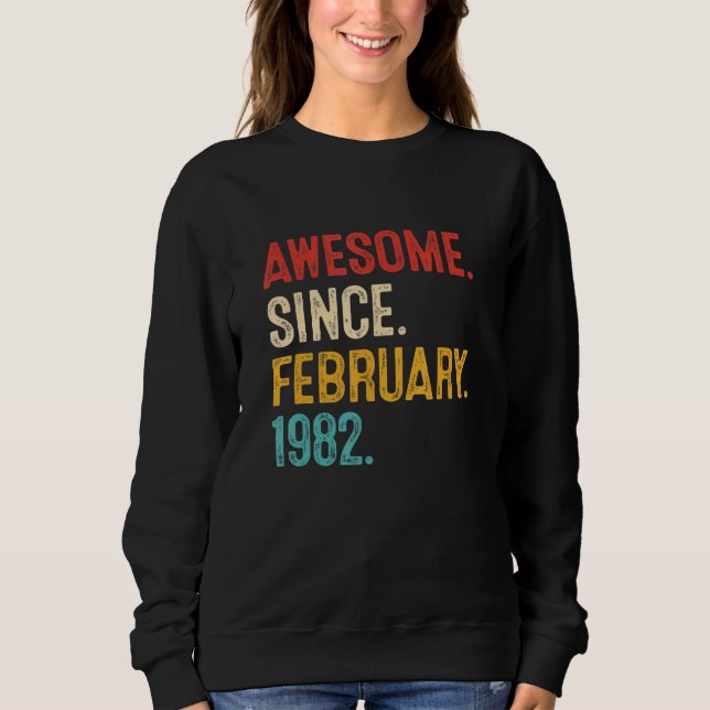 Sudadera Impresionante desde febrero de 1982 41er cumpleaño (Anverso)
