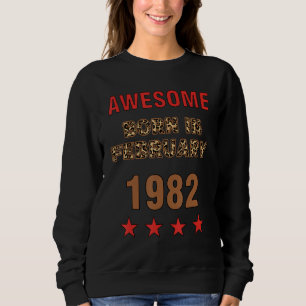 Sudadera Impresionante desde febrero de 1982 Leopard Print