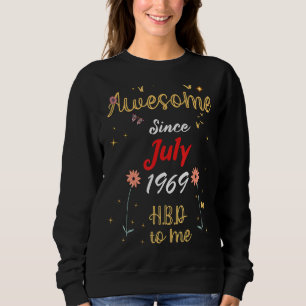 Sudadera Impresionante desde julio de 1969 Flores De Cuta D