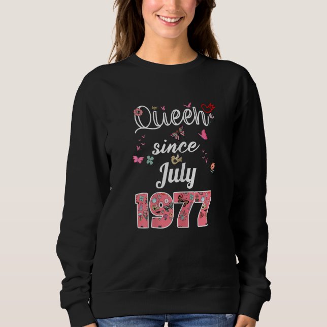 Sudadera Impresionante desde julio de 1977 Flores 1977 Juli (Anverso)