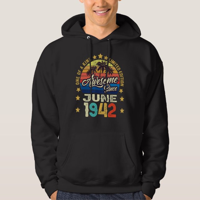 Sudadera Impresionante desde junio de 1942 Vieja cumpleaños (Anverso)