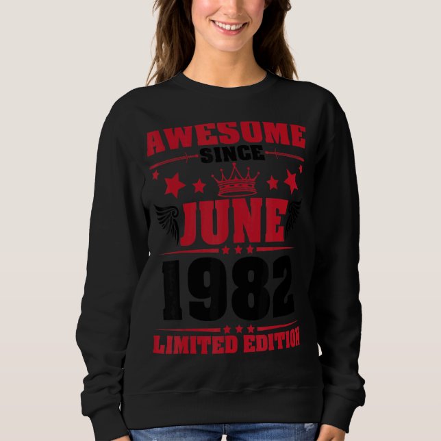 Sudadera Impresionante Desde Junio De 1982 Ltd Edición Mi C (Anverso)