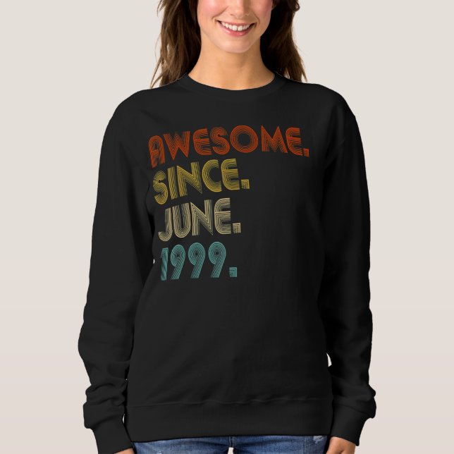 Sudadera Impresionante desde junio de 1999 Vintage cumpleañ (Anverso)