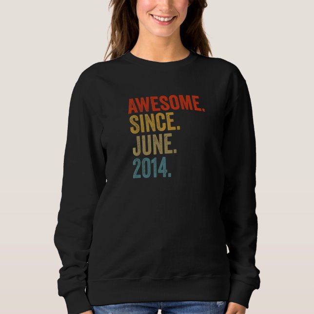 Sudadera Impresionante desde junio de 2014 8 cumpleaños Vin (Anverso)