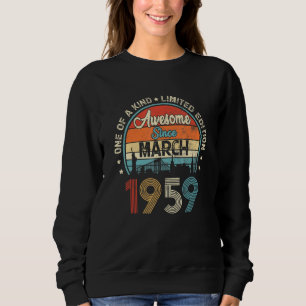 Sudadera Impresionante desde marzo de 1959 Vintage 63 cumpl