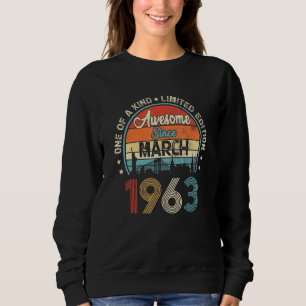 Sudadera Impresionante desde marzo de 1963 Vintage 59th Bir