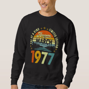 Sudadera Impresionante desde marzo de 1977 Vintage 45 cumpl
