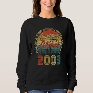 Sudadera Impresionante desde marzo de 2009 Vintage 13 cumpl