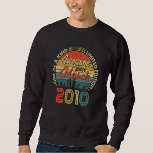 Sudadera Impresionante desde marzo de 2010 Vintage duodécim